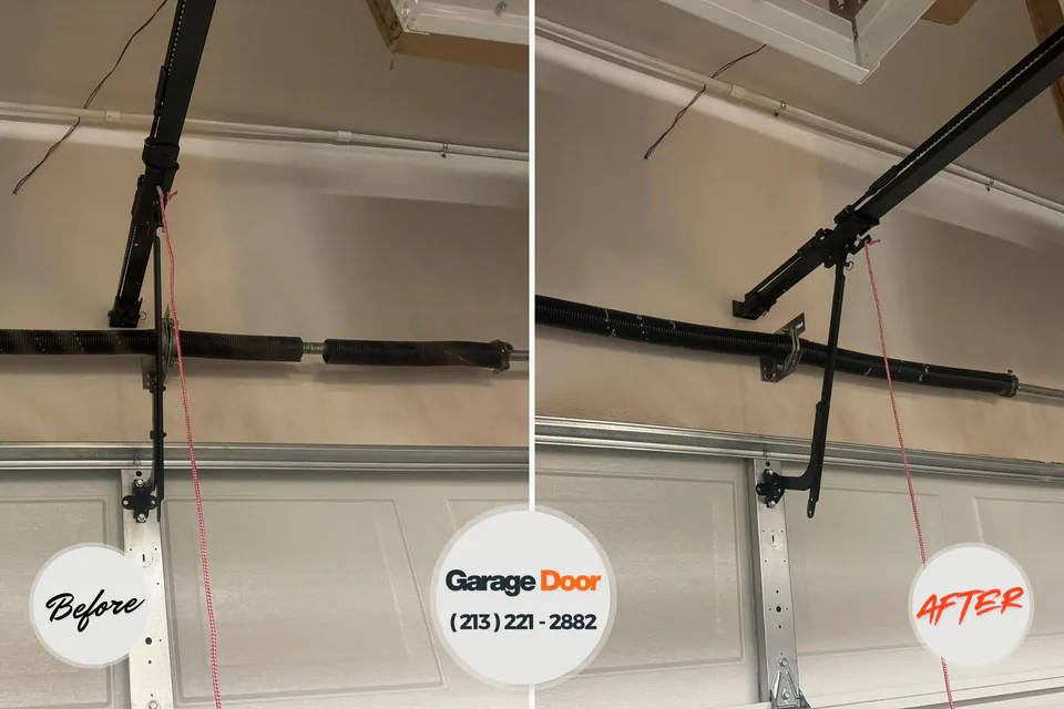 Before and after: garage door repair Hawkinsville, GA